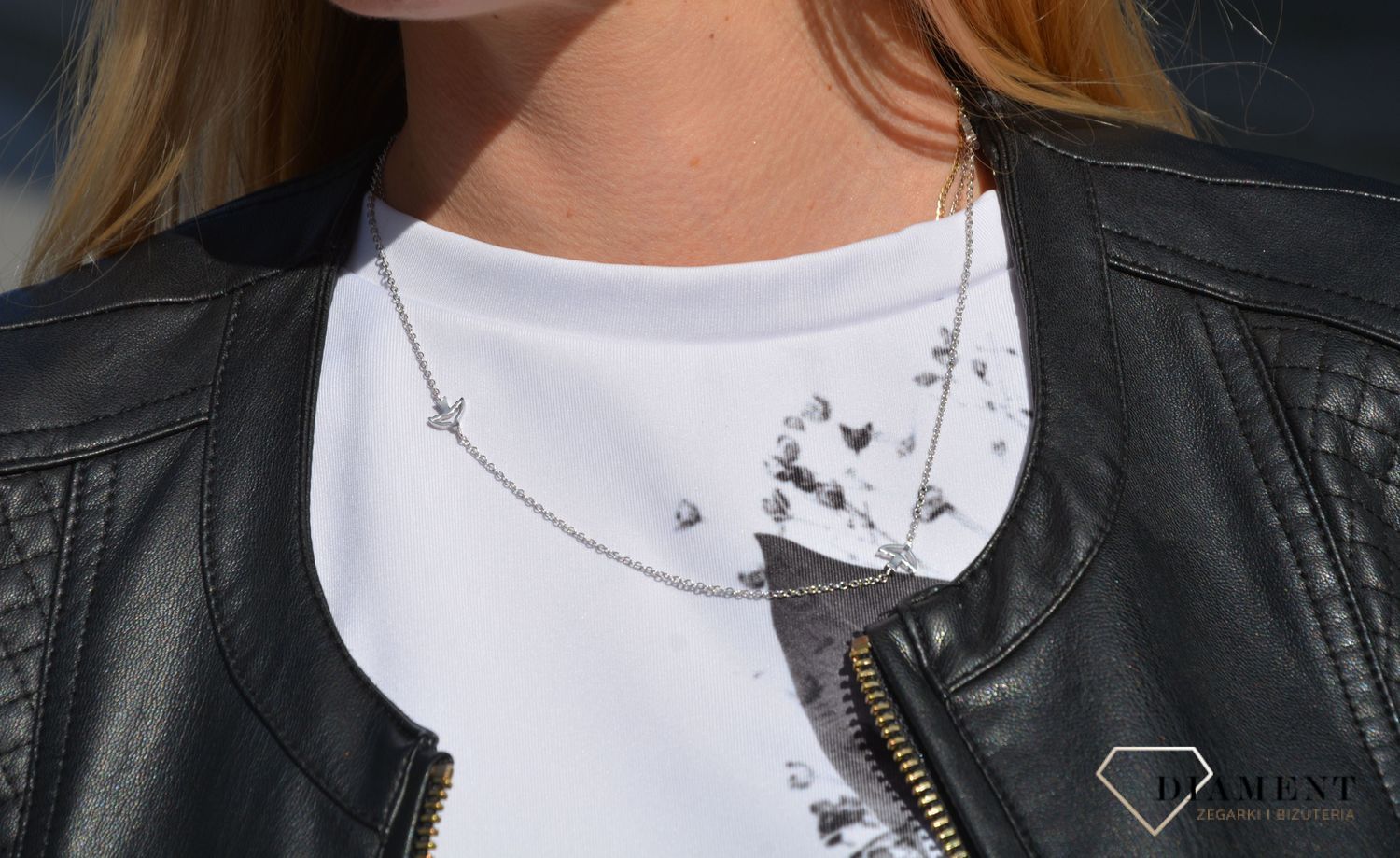 Naszyjnik srebrny damski jaskółki  Dallaska YXY 2 . Naszyjnik srebrny Dall'Acqua ✓Srebrne Naszyjniki Damskie w Sklepie z Biżuterią zegarki-diament.pl✓Piękne i Eleganckie Naszyjniki dla Kobiet✓Prawdziwe Srebro✓1.jpg